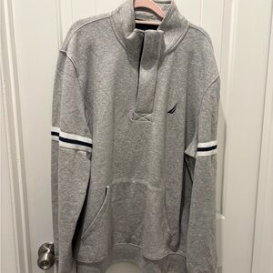 Nautica Men's Zip-Up Gray Sweater